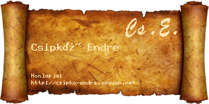 Csipkó Endre névjegykártya